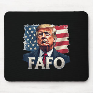 Trump Fafo macht sich Vintag die Fahne der USA zun Mousepad