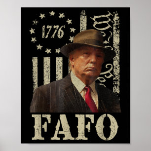 Trump Fafo, Retro Fafo Trump, die amerikanische Fl Poster