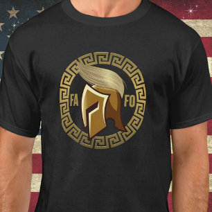 Trump FAFO Spartaner-Kammfrisur Lustig T-Shirt