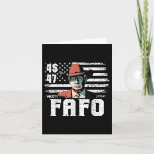 Trump Fafo US Flag Funny Trump 4. Juli Karte