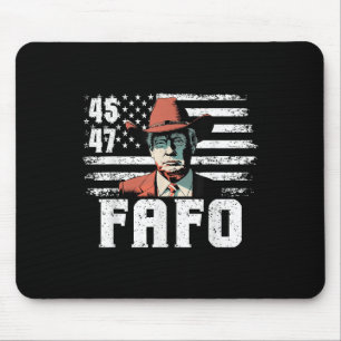 Trump Fafo US Flag Funny Trump 4. Juli Mousepad