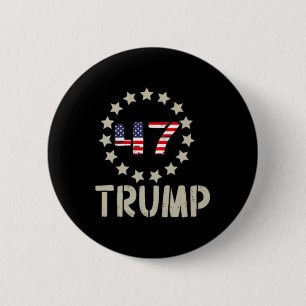 Trump-Fahne 2024 (auf dem Stapel): Amerika als Tru Button