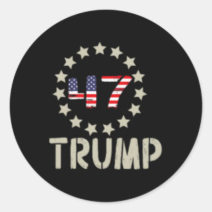 Trump-Fahne 2024 (auf dem Stapel): Amerika als Tru Runder Aufkleber