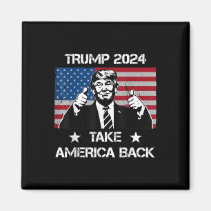 Trump-Fahne 2024 bringt Amerika zurück Männer Frau Magnet