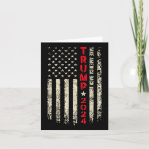 Trump-Fahne 2024 nimmt Amerika die Trump-Fahne 45 Karte