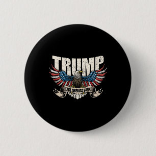 Trump-Fahne 2024 nimmt Amerika zurück Männer Fraue Button