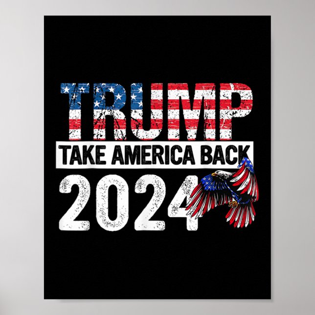 Trump-Fahne 2025 lässt Amerika auf den 4. Juli tru Poster (Vorne)