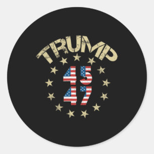 Trump-Fahne 2025 nimmt Amerika die Trump-Fahne 45 Runder Aufkleber