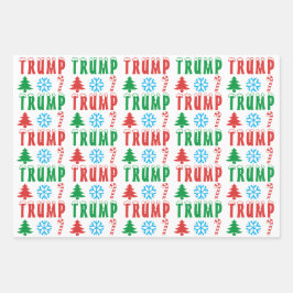 Trump feierliches Weihnachtsfest - Set des Wrappin Geschenkpapier Set