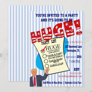 Trump feiert Ihr riesiges Meilenstein-Party Einladung