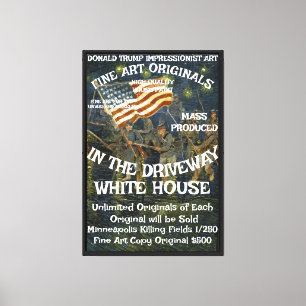 Trump Fein Kunst Haus Farbe Einfahrt Originale Tat Leinwanddruck