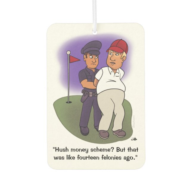 Trump Felonies Car Air Freshener Autolufterfrischer (Vorderseite)