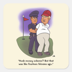 Trump Felonies Square Sticker