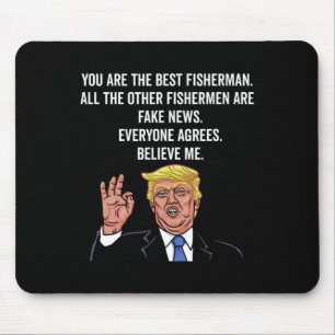 Trump Fisherman Funny Fisher Hook Geschenke Mousepad