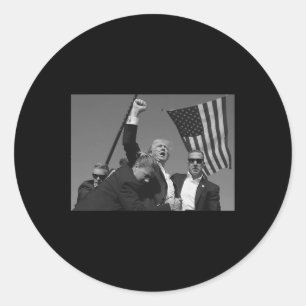 Trump Fist Pump 1 Runder Aufkleber