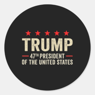 Trump Flag 2025 (auf Byck) 47. Präsident Trump Ina Runder Aufkleber