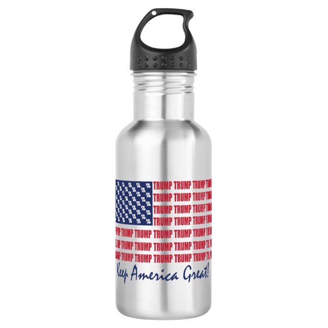 TRUMP-FLAG EDELSTAHLFLASCHE (Vorderseite)