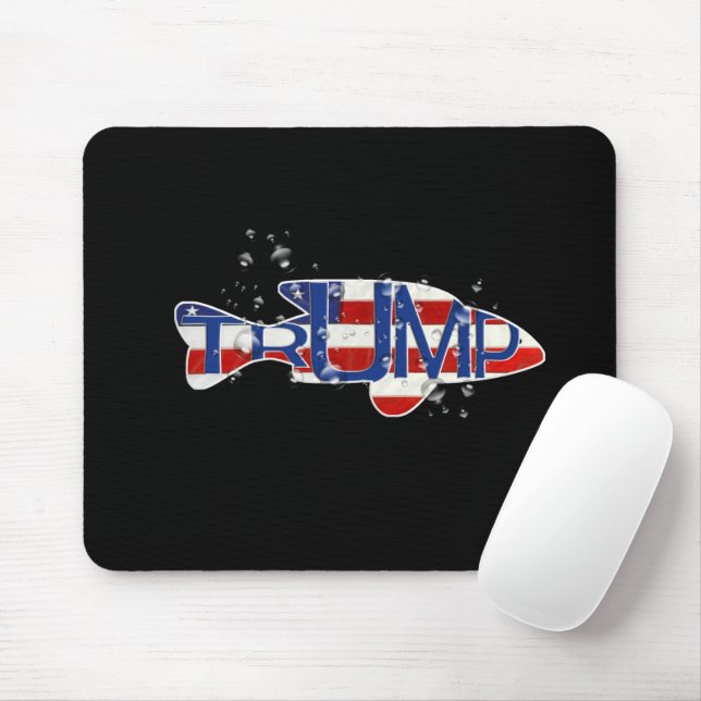 Trump Flag Fisch in Blasen Mousepad (Mit Mouse)