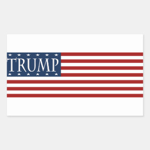 TRUMP FLAG GEAR, MACHEN AMERIKA WIEDER GROSS. RECHTECKIGER AUFKLEBER