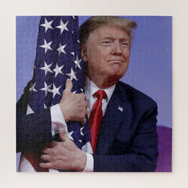Trump Flag Hugger Puzzle (Vertikal)