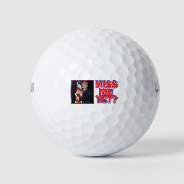 Trump-Flag-Miss-Me Golfball (Vorderseite)