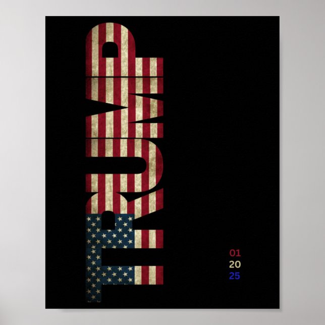 Trump - Flagge 1 Poster (Vorne)