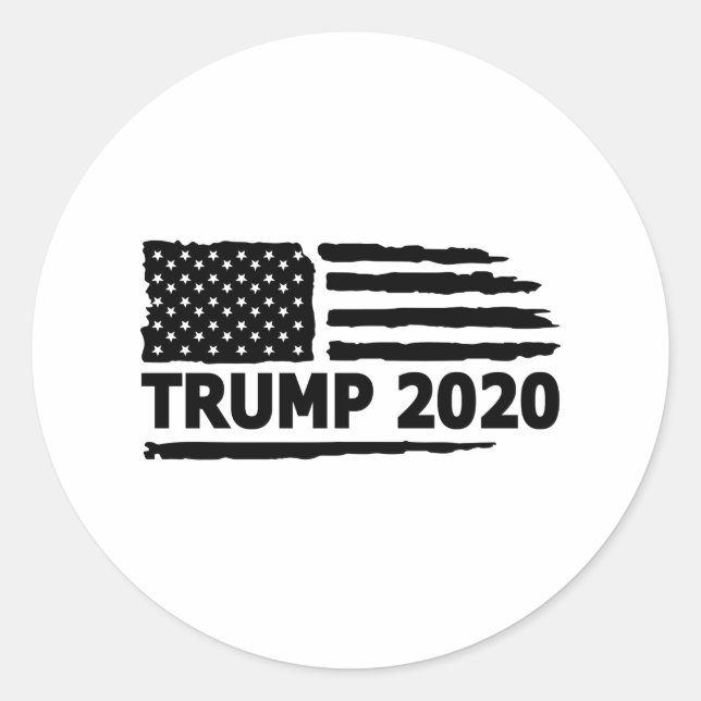 Trump-Flagge 2020 Runder Aufkleber (Vorderseite)