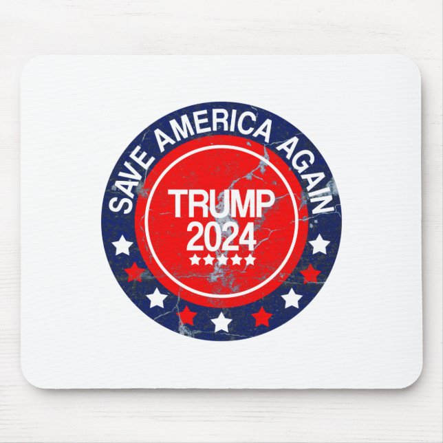 Trump-Flagge 2024 rett Amerika Mousepad (Vorne)