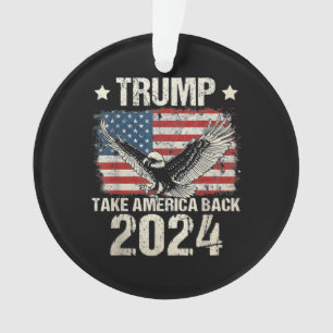 Trump-Flagge von 2024 nimmt Amerika zurück - Fraue Ornament