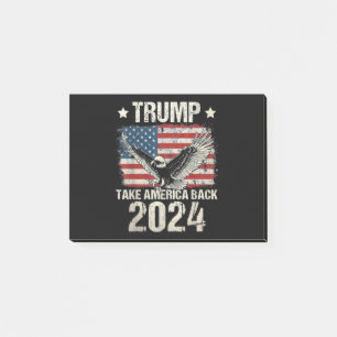 Trump-Flagge von 2024 nimmt Amerika zurück - Fraue Post-it Klebezettel