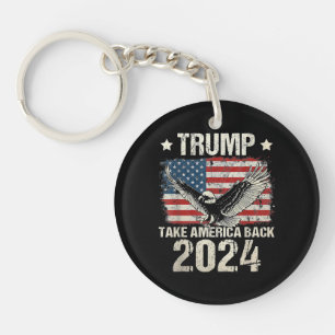 Trump-Flagge von 2024 nimmt Amerika zurück - Fraue Schlüsselanhänger