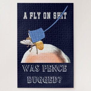 Trump Fly on Pence Head mit Flyswatter, ZFJ Puzzle