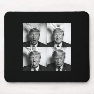 Trump-Fotobooth in Hasen-Oster-Ohren Lustig USA Mi Mousepad
