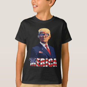 Trump freut sich über den 4. Juli Trumps amerikani T-Shirt