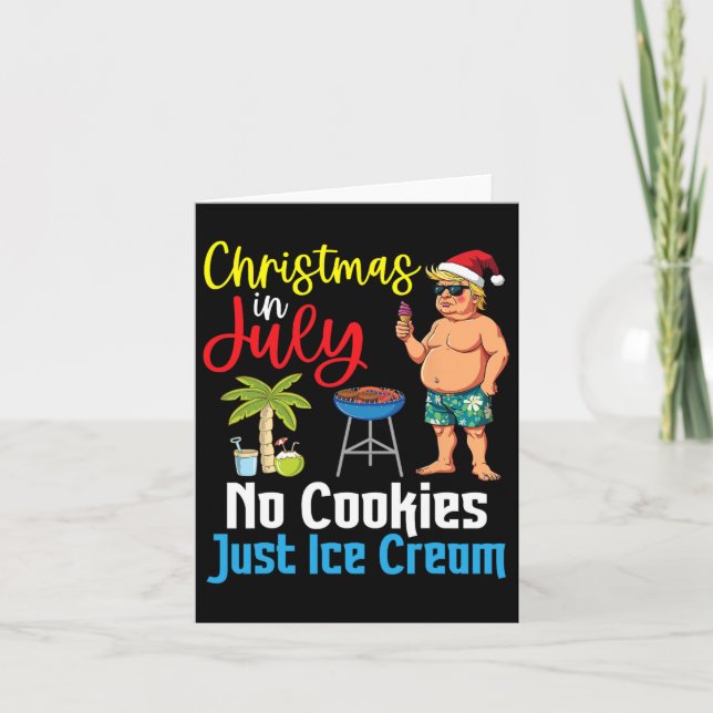 Trump freut sich über Weihnachten im Juli ohne Kek Karte (Vorderseite)
