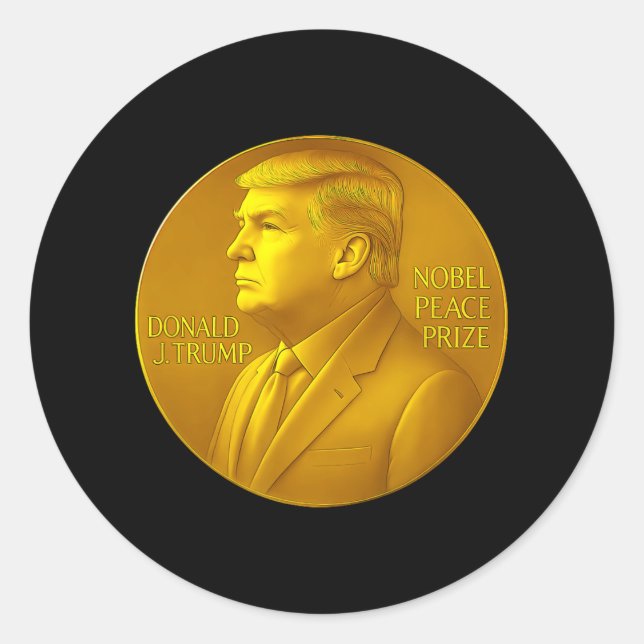 Trump-Friedenspreis Runder Aufkleber (Vorderseite)