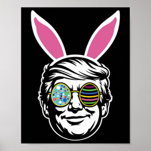 Trump Fröhlicher Osterhase Ei Suche Frühling Lusti Poster
