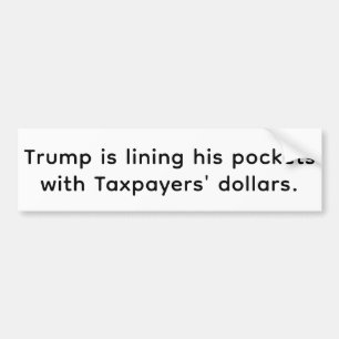 Trump füllt seine Taschen Hankamer Artjunkhaus Boo Autoaufkleber