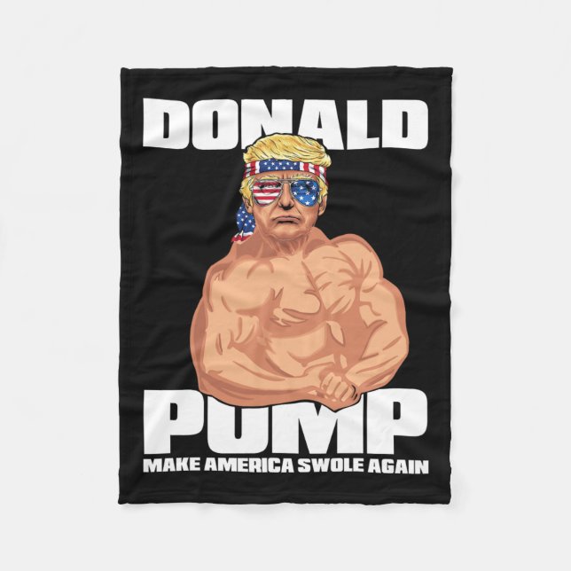 Trump Funny 4. Juli Donald Pump Fleecedecke (Vorderseite)