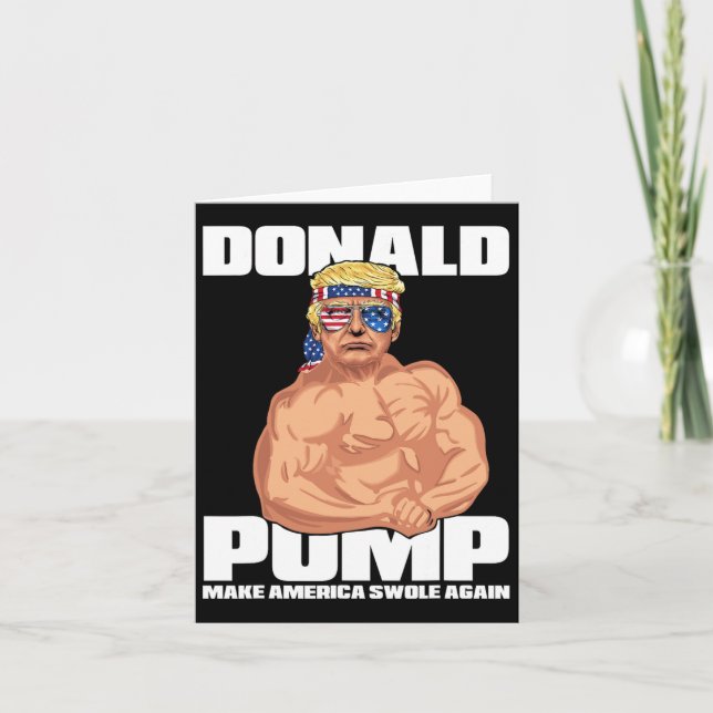 Trump Funny 4. Juli Donald Pump Karte (Vorderseite)