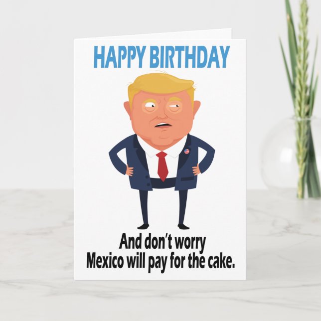 Trump Funny Birthday Karte (Vorderseite)