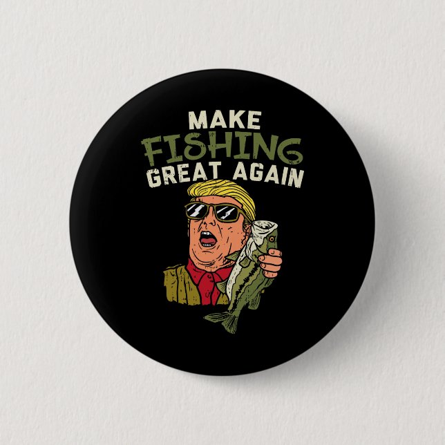 Trump Funny Fisherman Angler G Button (Vorderseite)