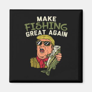 Trump Funny Fisherman Angler G Magnet