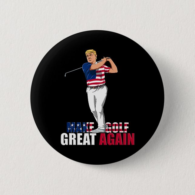 Trump - Funny Golf Geschenk Button (Vorderseite)