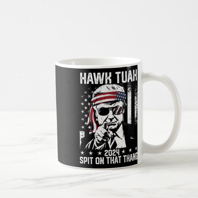 Trump Funny Hawk tush mit dieser Sache Kaffeetasse (Rechts)