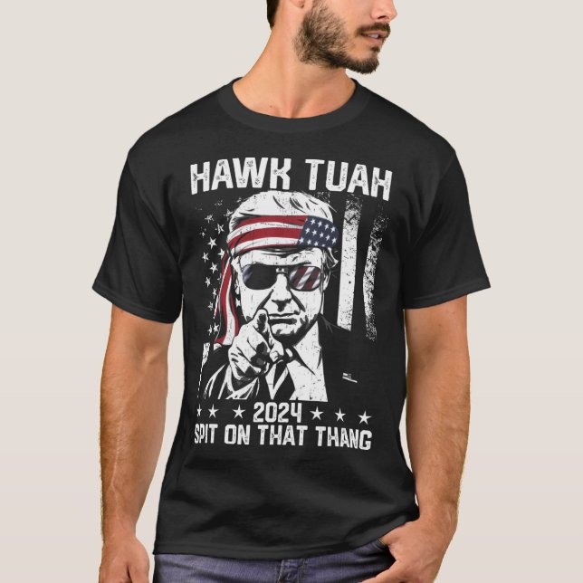 Trump Funny Hawk tush mit dieser Sache T-Shirt (Vorderseite)