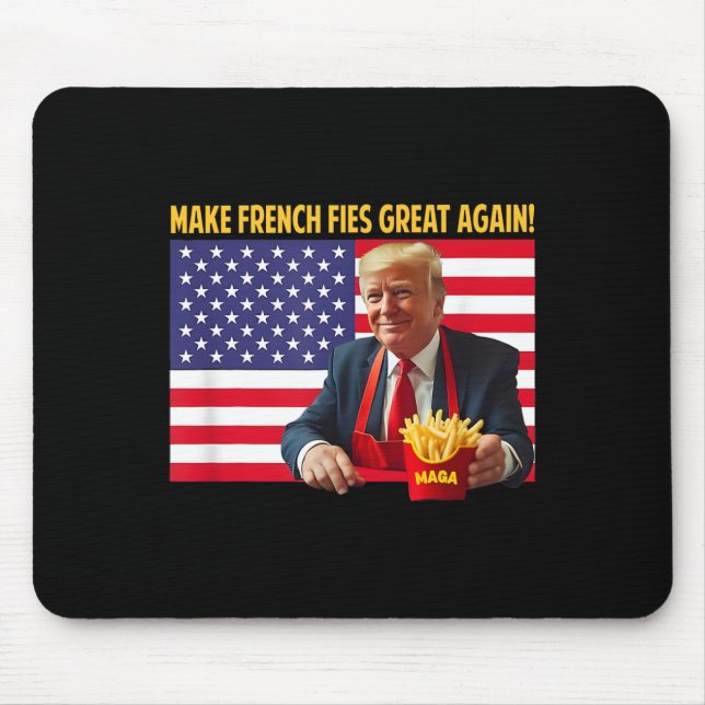 Trump Funny macht Fries wieder groß Trump Mega 202 Mousepad (Vorne)