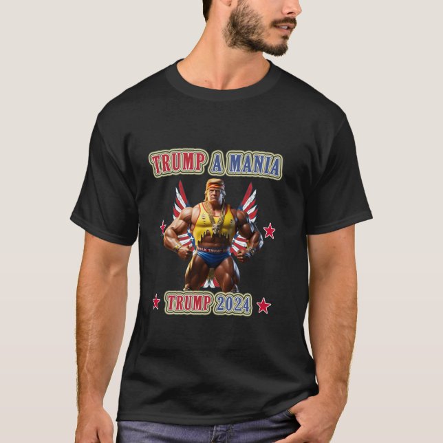 Trump Funny Wrestling Trumpamania Republikanischer T-Shirt (Vorderseite)