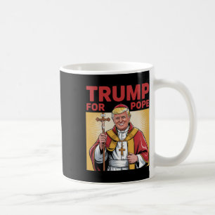Trump für die katholische Vatikanrepubliken unter Kaffeetasse