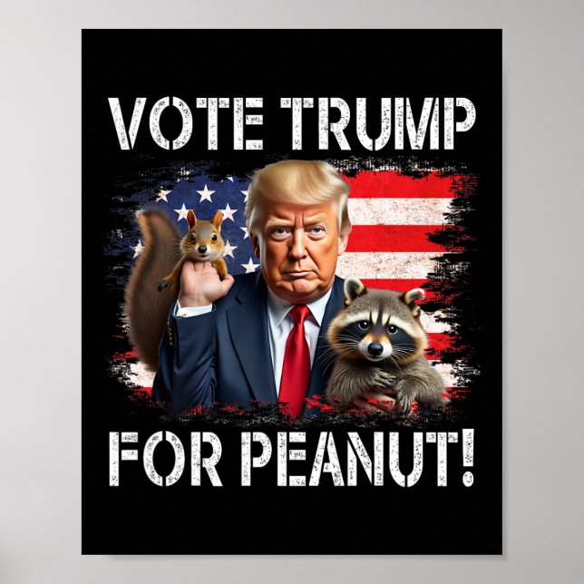 Trump für Erdnuss das Eichhörnchen 2 Poster (Vorne)
